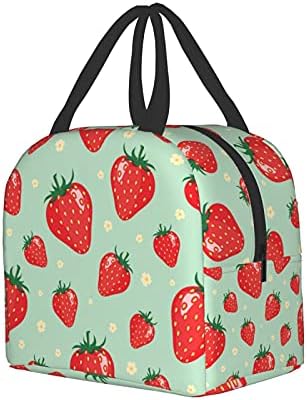Çilek Moda yemek kabı Seyahat Çantası Piknik Çantaları Yalıtımlı Dayanıklı alışveriş çantası Okula Dönüş Yeniden