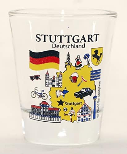 Stuttgart Almanya Büyük Alman Şehirleri Koleksiyonu Shot Glass