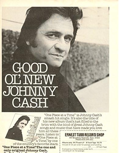 Johnny Cash vintage reklam orijinal 1pg kırpma dergisi fotoğraf R8537