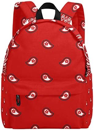 Öğrenci Sırt Çantası Bandana Kırmızı Sırt Çantası Bookbag Laptop Sırt Çantası Seyahat Sırt çantası sırt çantası Okul