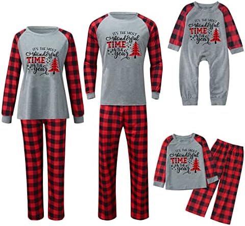 Akklıan Aile Noel Pijama Eşleşen Setleri Yılın En Güzel Zamanı Mektup Aile Noel Ekose Pijama Takımı