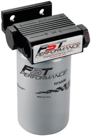 FST Performans RPM500 FloMax 500 Siyah Eloksallı -12 AN Portlu yakit filtresi / Su Ayırıcı Sistemi
