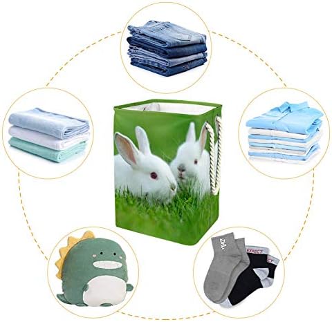 Unicey Komik Bebek Beyaz Tavşan Çim Büyük Boy çamaşır sepeti Katlanabilir Depolama Sepeti Yatak Odası Bebek Kreş