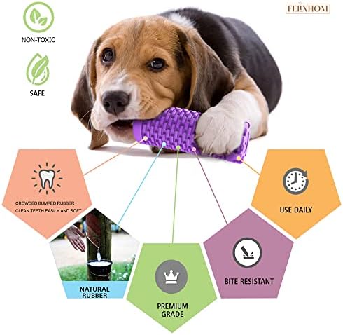 Agresif Çiğneyiciler için Köpek Oyuncakları Plak ve Tartarı Azaltır-Sert Doğal Kauçuk Gıcırtılı Oyuncaklar-Büyük