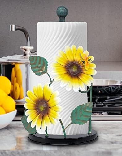 Metal Kağıt Havlu Tutucu Tezgah, Gardlister Ayçiçeği Dekoratif Mutfak Kağıt Havlu Standı Tutucu Mutfak Organizasyonu