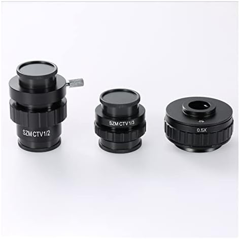 DEIOVR Mikroskop Aksesuarları Kiti için Yetişkin, 0.5 X C-Mount Lens Adaptörü 1/2 1/3 CTV Adaptörü SZM Trinoküler