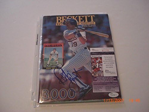 Robin Yount Milwaukee Brewers, hof Jsa / coa İmzalı 1992 Beckett Dergisi - İmzalı MLB Dergileri