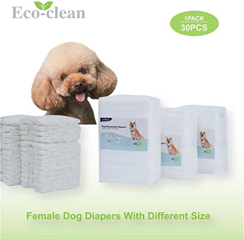 Köpek Bezi Dişi, Farklı Büyüklükteki Köpekler için 30 ADET Tek Kullanımlık Köpek Bezi, Islaklık Göstergeli Emici