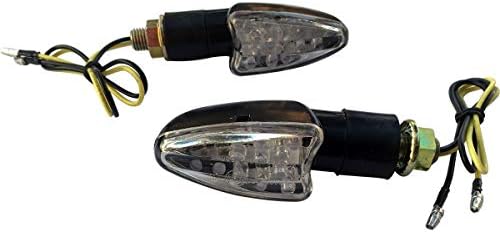 MotorToGo Siyah LED Motosiklet Dönüş Sinyali Yanıp Sönen Yan İşaretleyici Göstergeleri Yanıp Sönen için Uyumlu 2005