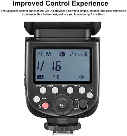 Godox V850III GN60 1/8000 s HSS Kamera Flaş Speedlite ile 2600 mAh Li-Ion Pil Canon Nikon Sony Fujifilm Olympas Kameralar