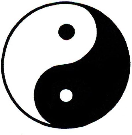 Barış Kaynağı Projesi Yin Yang-Küçük Manyetik Tampon Çıkartması / Çıkartma Mıknatısı (3 x 3)