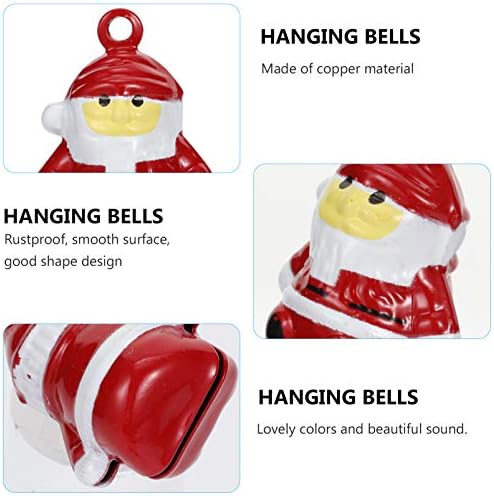 PRETYZOOM 10 pcs Noel Jingle Bells Küçük Zanaat Bells Noel Baba Minyatürleri Süsler Noel Tatil Ağacı Süsler