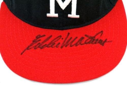 Eddie Matthews İmzalı Milwaukee Braves Şapkası Beckett Kimliği Doğrulanmış-İmzalı Şapkalar