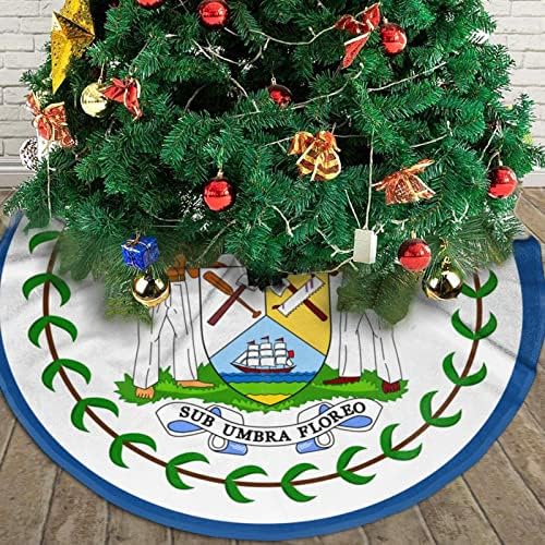 Noel Ağacı Etek, 30-48 İnç Bayrak Belize Ağacı Mat Noel Süslemeleri için Tatil Parti Süsler
