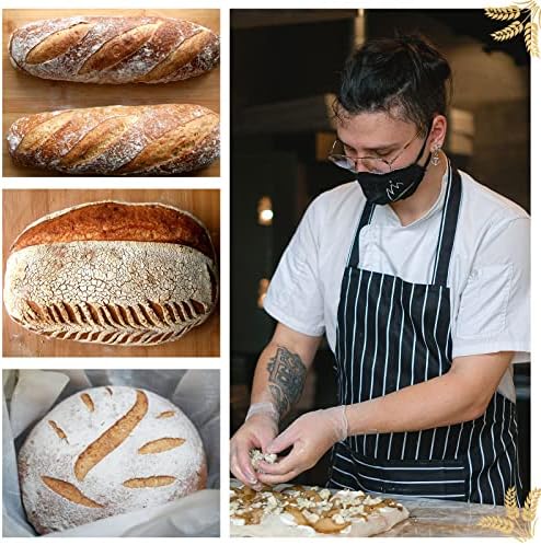 BLMHTWO Ekmek Topal, Topal Ekmek Aracı Ekmek Topal Hamur Puanlama Aracı ile 5 Kesici ve Deri Depolama Kapak İşlevli