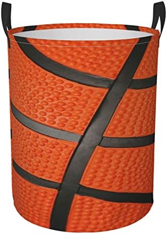 KıuLoam Basketbol Spor Topu Doku Kolları ile 19.6 İnç Büyük Depolama Sepeti Katlanabilir Taşınabilir Çamaşır Kumaş