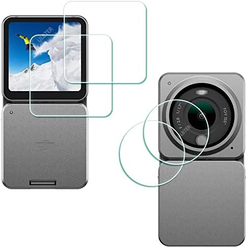 Lens Ekran Koruyucu için DJI Eylem 2 Güç Combo [2 + 2 Paket], ULTRA Temperli Cam Kapak 0.3 mm 9H Sertlik Anti-Çizik