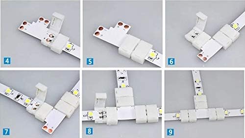 Davıtu Elektrik Ekipmanları Malzemeleri - [Yedi Neon] 500 adet L,T,X köşe led şerit konnektörleri için klipsli 2pin