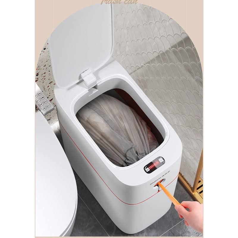 N / A Elektronik Otomatik çöp tenekesi Otomatik Paketleme 13L Ev Tuvalet Banyo Atık çöp tenekesi akıllı sensörlü