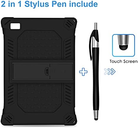 DETUOSI silikon kılıf için Teclast M40/P20HD ile Stylus Kalem ve Kayış, Çok Açılı Kılıf, yumuşak Hafif Koruyucu Kapak