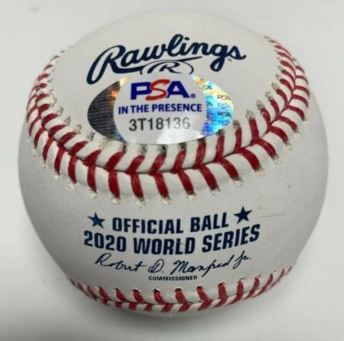 Adam Kolarek İmzalı 2020 Dünya Serisi Top Atlatanlar PSA 3T18136 w / Yazıtlı-İmzalı Beyzbol Topları