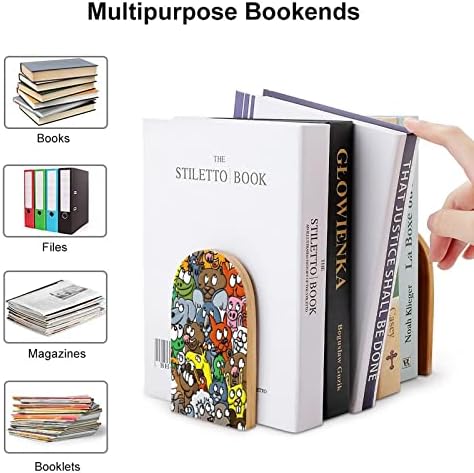 Suluboya Zürafa Kitap Biter Raflar için Ahşap Kitap Standı Kitap Tutucu Kütüphane Okul Ofis Ev Çalışma Dekor