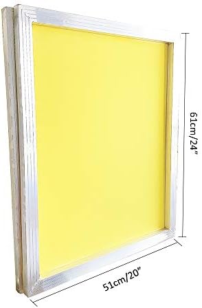 Alüminyum Serigrafi Baskı Ekranları 20 x 24 inç Çerçeve-230 Sarı Örgü (2 ADET)