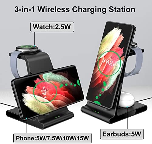 Samsung S23 Ultra/S23/S23+ için Kablosuz Şarj Cihazı, Samsung Galaxy Z Fold 4/S22/S22 Ultra / S21 için Samsung Kablosuz