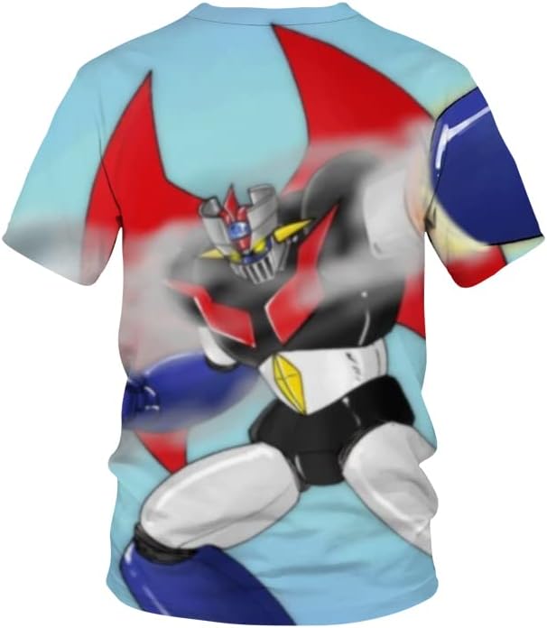 Robot Gömlek Erkek Kısa Kollu MazingerZ T-Shirt Erkek Kız Grafik Üstleri Gömlek T-Shirt Elbise