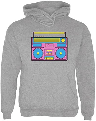 Eski Zafer Pembe Retro Boombox Stereo Erkek Kapüşonlu Sweatshirt