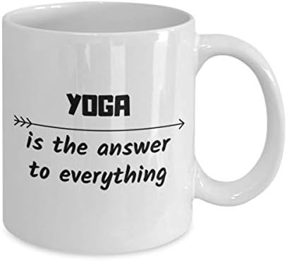 Yoga Her Şeyin Cevabıdır Kahve Kupa Yogi İş Arkadaşı Şeytan Hediye Hobi seyahat tipi kupa Mevcut