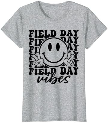Öğretmen Çocuklar için Hippi Tarla Günü Titreşimleri Tarla Günü 2023 Tişört