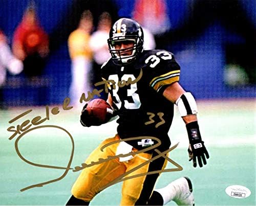 Merrill Hoge imzalı imzalı yazılı 8x10 fotoğraf Pittsburgh Steelers JSA COA