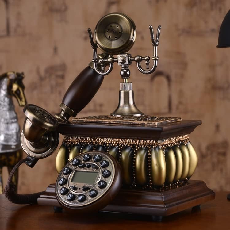 LUKEO Retro Telefon Eski Vintage Telefon Masaüstü Kablolu Sabit arayan kimliği telefon ekranı Ev Ofis Otel Kullanımı