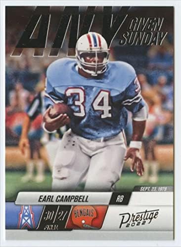 2022 Panini Prestige Herhangi Bir Pazar 13 Earl Campbell Houston Oilers NFL Futbol Ticaret Kartı
