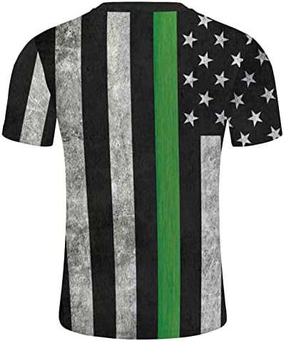 En iyi fırsatlar) Spor ve eğlence Kaliteyi satın al Amerikan Bayrağı Baskı Grafik Tees Vatansever Gömlek Kas Egzersiz