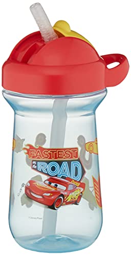 İlk Yıllar Disney/Pixar Cars Küçük Çocuklar için Kapaklı Pipetli Suluk, 10 Ons( 2'li Paket)