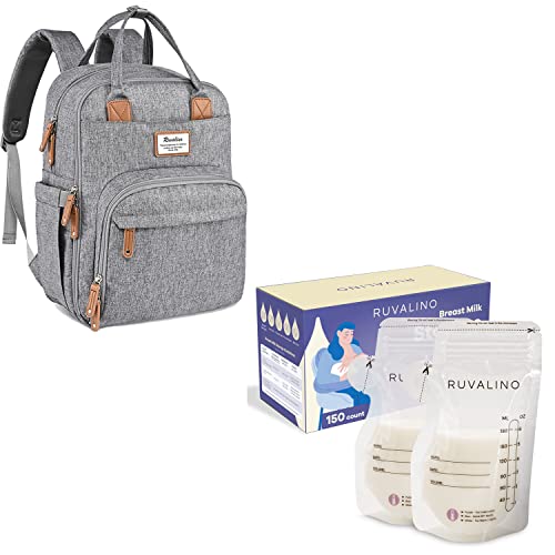 RUVALINO Yeni Anne Must Haves bebek bezi çantası Sırt Çantası ve Anne Sütü saklama çantası Paketi