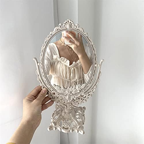 GANFANREN makyaj aynası Cutelife İskandinav Gümüş Plastik Retro Dekoratif Ayna Yatak odası aynalı masa Düzensiz Dikey
