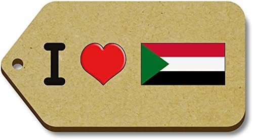 Azeeda 10 x Büyük 'Sudan'ı Seviyorum' Ahşap Hediye Etiketleri (TG00110133)