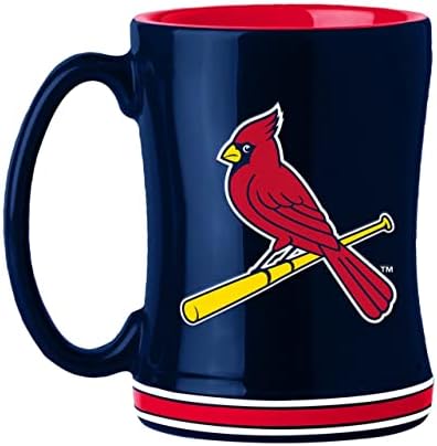 Logo Markaları 527-C14RM: St Louis Cardinals 14oz Kabartma Kupa