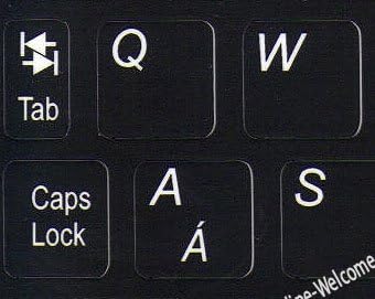 Mini dizüstü bilgisayarlar için Netbook ingilizce İNGİLTERE Klavye Çıkartmaları siyah arka plan