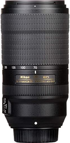 Nikon AF-P NIKKOR 70-300mm f / 4.5-5.6 E ED VR Sabit Zoom Dijital Slr Fotoğraf Makinesi Lensi, Siyah