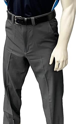 Smitty / BBS-356 / Premium 4 Yönlü Streç Düz Ön Taban Pantolon Genişletici Kemer Slash Cepler / Kömür Gri Hakem Pantolon