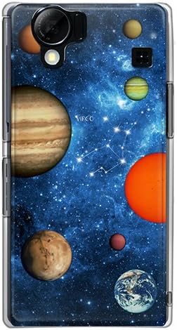 CaseMarket SoftBank AQUOS Telefon (102SH) Polikarbonat Şeffaf sert çanta [ Uzay Gezegen Mavi Takımyıldızı - Başak