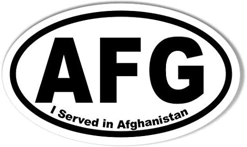 AFG Afganistan'da Görev Yaptım Oval Tampon Çıkartması