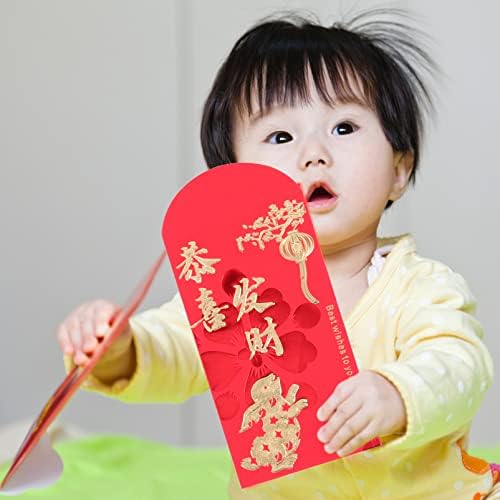 PRETYZOOM 24 adet Ay Şanslı Zodyak Bao Et Hong Desenleri Görmek, Desenler Kırmızı Kağıt Mevcut Tarzı Karikatür Doğum