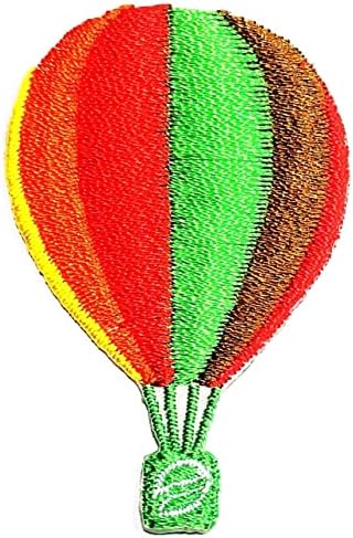 Kleenplus 2 adet. Mini Karikatür Renkli Çizgili Sıcak Hava Balonu Yama İşlemeli Rozet Demir On Ceketler için Amblem