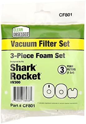 Shark Rocket HV300 için Temiz Takıntılı Yedek Filtre Seti, 1 Set Köpük Filtresi, OEM XFFV300 içerir