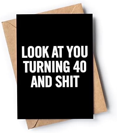 40. doğum Günü Hediye Paketi - Kupa ile 40 yaşına Giren Biri için Şaka Kartı-Komik 40. Doğum Günü Kartı Hediye Fikri